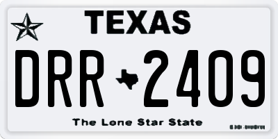 TX license plate DRR2409
