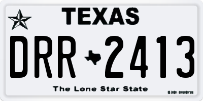 TX license plate DRR2413