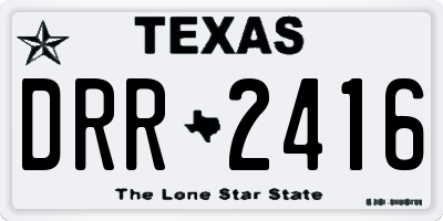 TX license plate DRR2416
