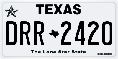 TX license plate DRR2420