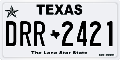 TX license plate DRR2421