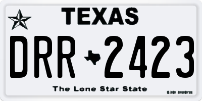 TX license plate DRR2423