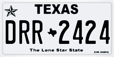 TX license plate DRR2424