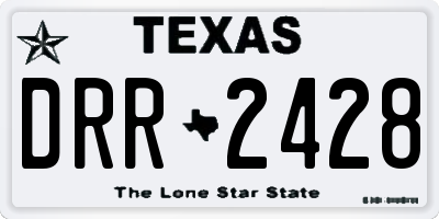 TX license plate DRR2428