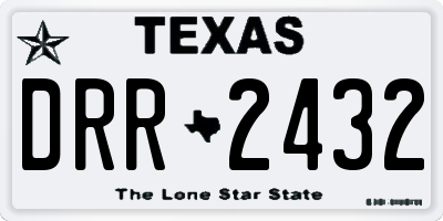 TX license plate DRR2432