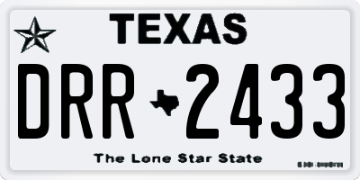 TX license plate DRR2433