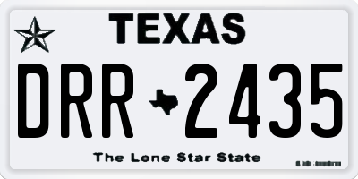 TX license plate DRR2435