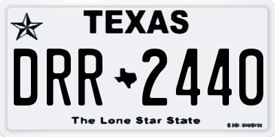 TX license plate DRR2440