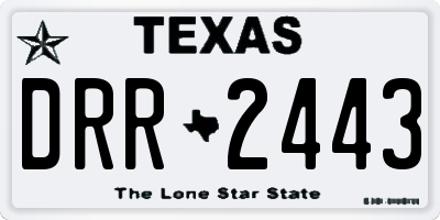TX license plate DRR2443