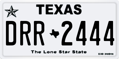TX license plate DRR2444
