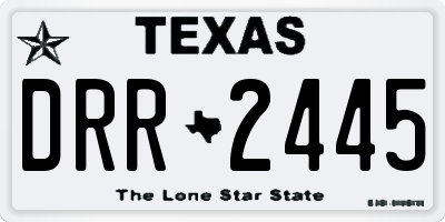 TX license plate DRR2445