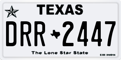 TX license plate DRR2447