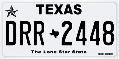 TX license plate DRR2448