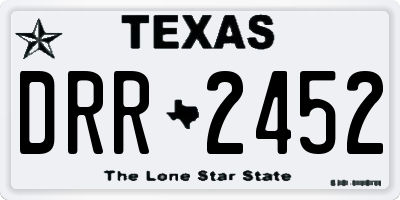 TX license plate DRR2452