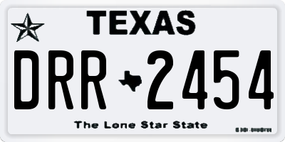 TX license plate DRR2454