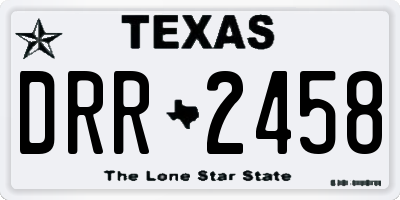 TX license plate DRR2458