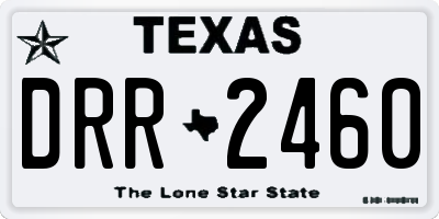 TX license plate DRR2460