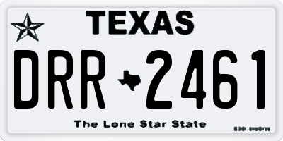 TX license plate DRR2461