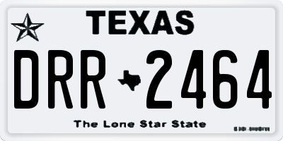 TX license plate DRR2464