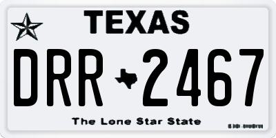 TX license plate DRR2467