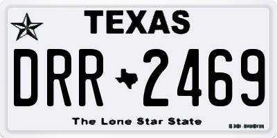 TX license plate DRR2469