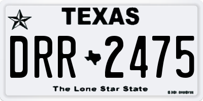 TX license plate DRR2475