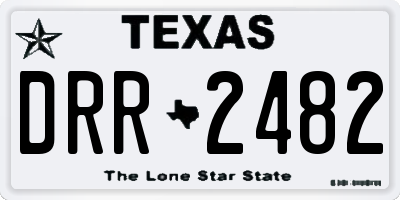 TX license plate DRR2482