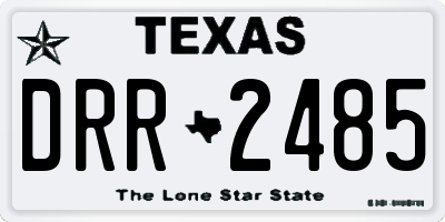 TX license plate DRR2485