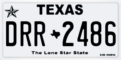 TX license plate DRR2486