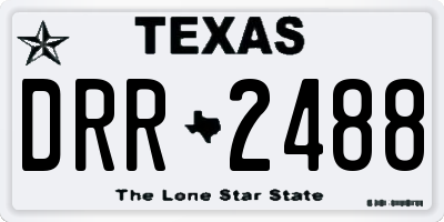 TX license plate DRR2488