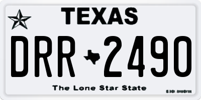 TX license plate DRR2490