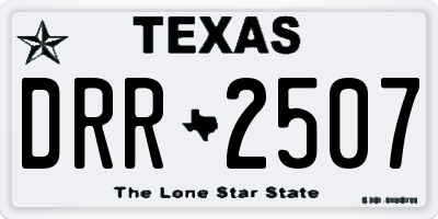 TX license plate DRR2507