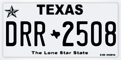 TX license plate DRR2508