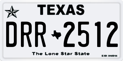 TX license plate DRR2512