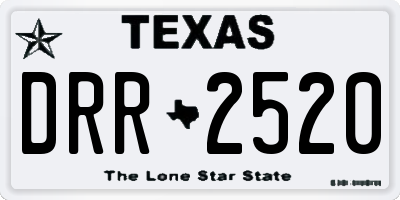 TX license plate DRR2520