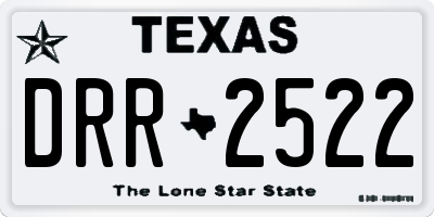 TX license plate DRR2522