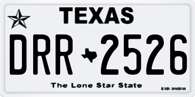 TX license plate DRR2526