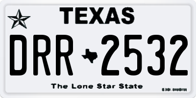 TX license plate DRR2532