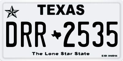 TX license plate DRR2535