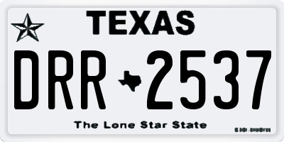 TX license plate DRR2537