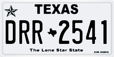 TX license plate DRR2541