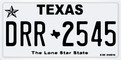 TX license plate DRR2545