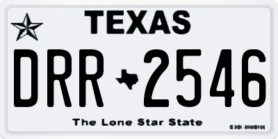 TX license plate DRR2546