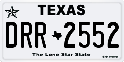 TX license plate DRR2552