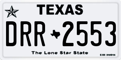 TX license plate DRR2553