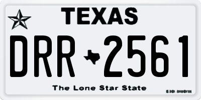 TX license plate DRR2561