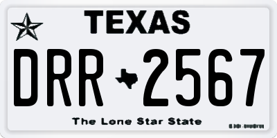 TX license plate DRR2567