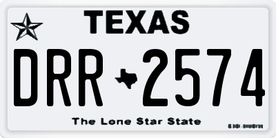 TX license plate DRR2574