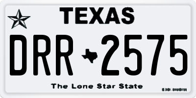 TX license plate DRR2575