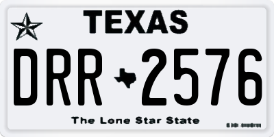 TX license plate DRR2576